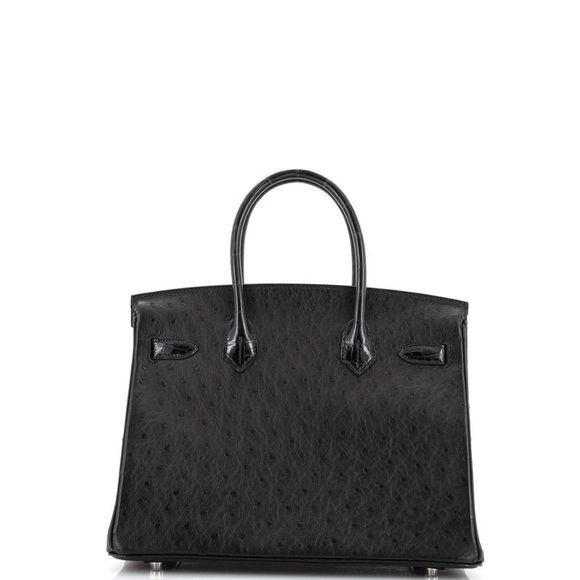 Hermes Touch Birkin Bag Noir Ostrich with Shiny Alligator with Palladium Hardwar - Picture 4 of 8